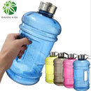 Blue translucent sports water bottle for fitness gym and kitchen