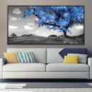 Blue Tree in the Grey Landscape Canvas