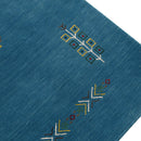 Blue Tribal Center Medallion Design Hand Loomed Wool Area Rug