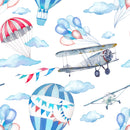 Blue Watercolor Balloons Wallpaper