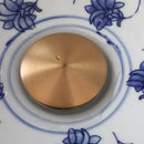 DecorBites™ Blue & White Porcelain Basin Set with Bamboo Faucet and Pop Drain.