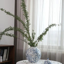 DecorBites™ Blue and White Porcelain Ceramic Vase for Stylish Home Decor