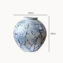 DecorBites™ Blue and White Porcelain Ceramic Vase for Stylish Home Decor