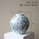 DecorBites™ Blue and White Porcelain Ceramic Vase for Stylish Home Decor