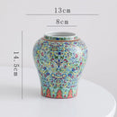 DecorBites™ Blue White Porcelain Flower Vase: Elegant Ceramic Home Decor & Storage Solution