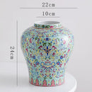 DecorBites™ Blue White Porcelain Flower Vase: Elegant Ceramic Home Decor & Storage Solution