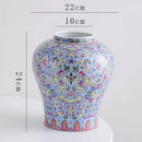 DecorBites™ Blue White Porcelain Flower Vase: Elegant Ceramic Home Decor & Storage Solution