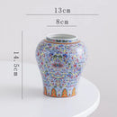 DecorBites™ Blue White Porcelain Flower Vase: Elegant Ceramic Home Decor & Storage Solution