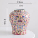 DecorBites™ Blue White Porcelain Flower Vase: Elegant Ceramic Home Decor & Storage Solution