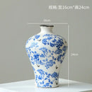 Blue & white porcelain gourd teapot vase living room decor