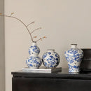 Blue & white porcelain gourd teapot vase living room decor
