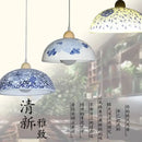 Blue white porcelain pendant chandelier dining room inflatable chef