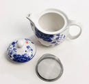 DecorBites™ Blue and White Porcelain Tea Pot Set