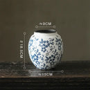 DecorBites™ Blue White Porcelain Vase Hydroponic Ceramic Flower Pot Room Decor