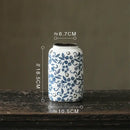 DecorBites™ Blue White Porcelain Vase Hydroponic Ceramic Flower Pot Room Decor