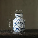 DecorBites™ Blue White Porcelain Vase Hydroponic Ceramic Flower Pot Room Decor