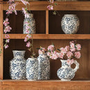 DecorBites™ Blue White Porcelain Vase Hydroponic Ceramic Flower Pot Room Decor