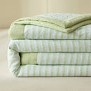 Blue & white striped soya fibre jacquard summer quilt bedroom comforter