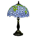 Blue Wisteria Glass Tiffany-Style Lamp
