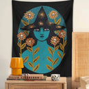 DecorBites™ Blue Witches Botanical Tapestry Wall Hanging for Home Room Decor and Aesthetic Magic