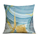 Blue Yellow Abstract A Cushion