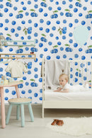 Blueberries Pattern Wallpaper
