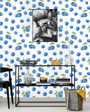 Blueberries Pattern Wallpaper