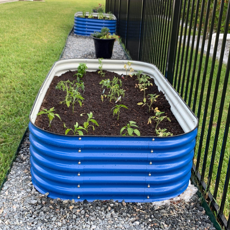 17" Tall, 12-in-1 Raised Garden Bed in Cobalt Blue