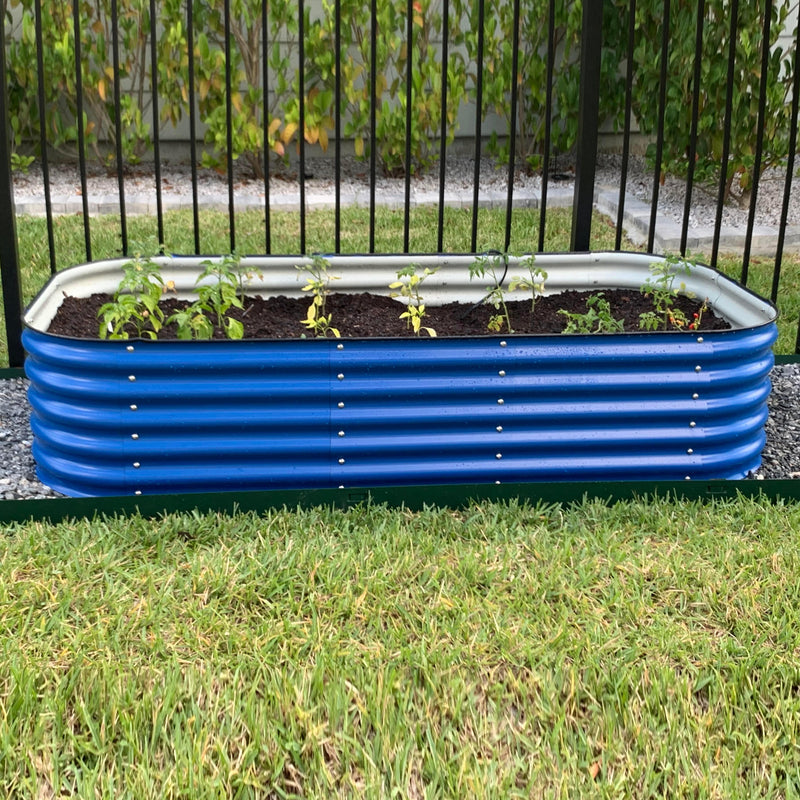 17" Tall, 12-in-1 Raised Garden Bed in Cobalt Blue