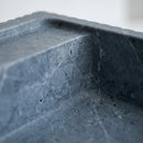Bluestone Marble Fluted Wall-Mount Block Sink - 24"x16"x12" - Honed