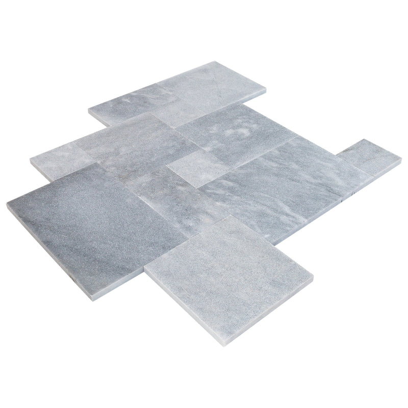 bluestone pavers floor tile pattern angle view