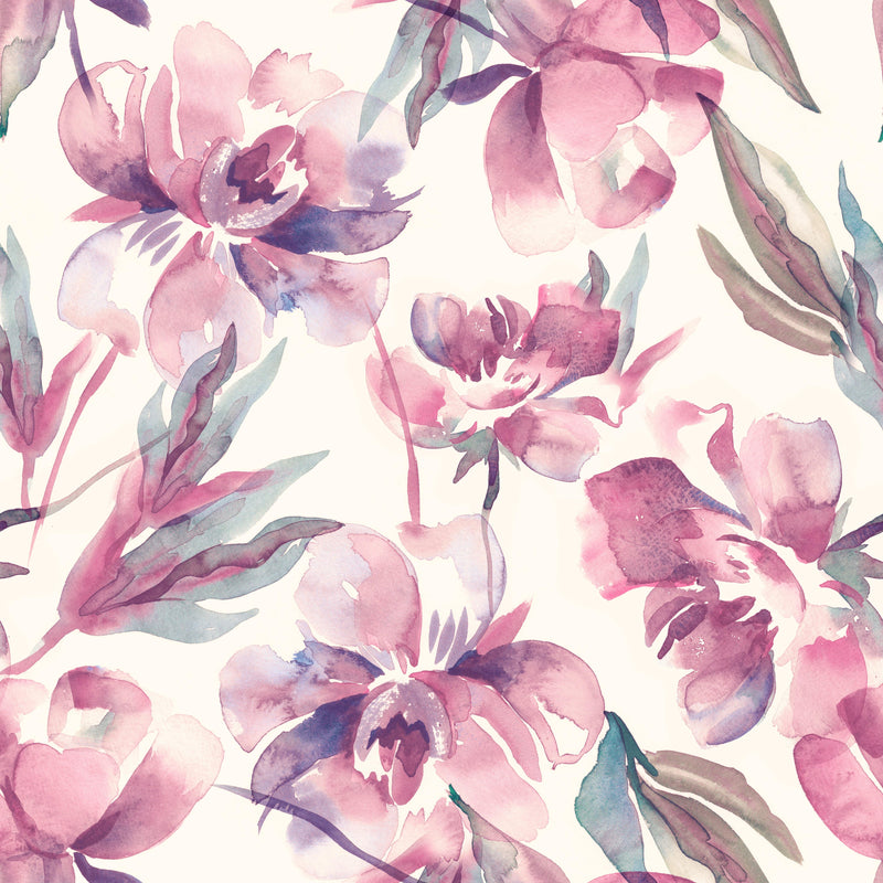 Blush Pink Watercolor Peony Wallpaper