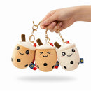 Boba Keychains 3 Pack Cute Fabric Bag Charm Set