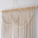DecorBites™ Bohemia Macrame Cotton Curtain Tapetsry Wall Hanging for Bedside, Door, Window