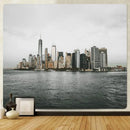 Bohemian art tapestry empire state cityscape living room blanket