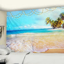 Bohemian beach coconut tree mandala tapestry bedroom wall hanging