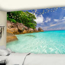 Bohemian beach coconut tree mandala tapestry bedroom wall hanging