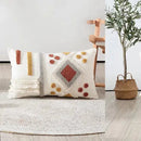 Bohemian beige and brown tufted cushion cover living room pillow