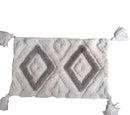 Bohemian beige and brown tufted cushion cover living room pillow