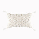 Bohemian beige and brown tufted cushion cover living room pillow
