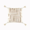 Bohemian beige and brown tufted cushion cover living room pillow