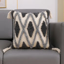 Bohemian beige and brown tufted cushion cover living room pillow