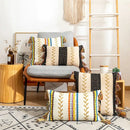 Bohemian beige & black cotton embroidery cushion cover living room