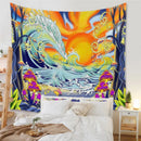 Bohemian black & white tree of life tapestry yoga mat bedroom decor