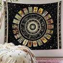 Bohemian black & white tree of life tapestry yoga mat bedroom decor