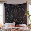 Bohemian black & white tree of life tapestry yoga mat bedroom decor