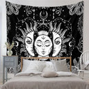 Bohemian black & white tree of life tapestry yoga mat bedroom decor
