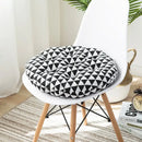 Bohemian blue green & red geometric meditation cushion pouf living room