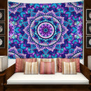 Bohemian blue & purple mandala tapestry – bedroom wall hanging