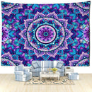 Bohemian blue & purple mandala tapestry – bedroom wall hanging